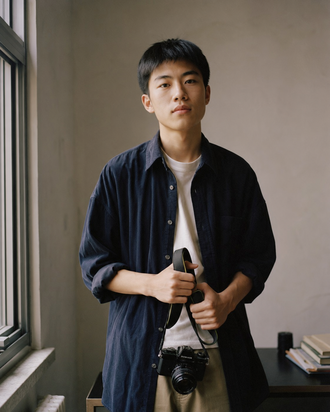 虚构摄影社成员林野的室内人像占位照片